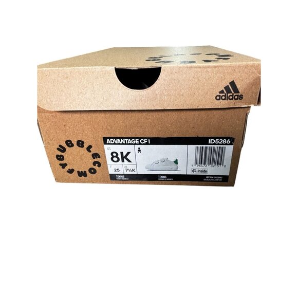 Adidas Advantage CF I Toddler Shoes White & Green Size 8K Easy Strap Tennis Snea - Picture 7 of 7
